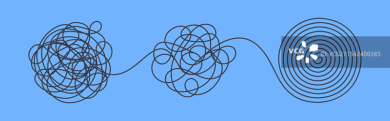 混沌与秩序商业概念扁平风格设计图片素材