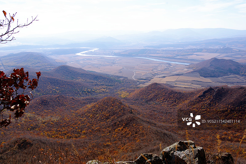 黑龙江汤原县鹰山风光图片素材