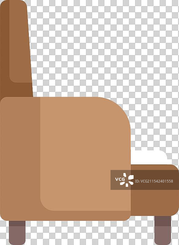 家中摆放着一把棕色舒适的扶手椅图片素材