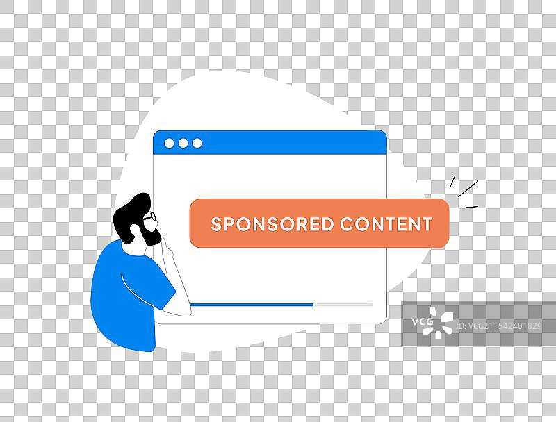 内容营销和赞助的透明度图片素材
