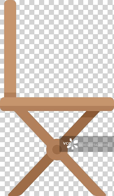 用于露营或野餐的木制折叠椅图片素材