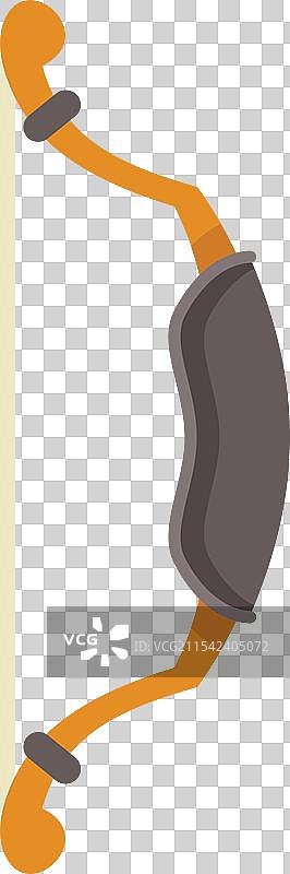 带弦的木制猎弓，用于射箭图片素材