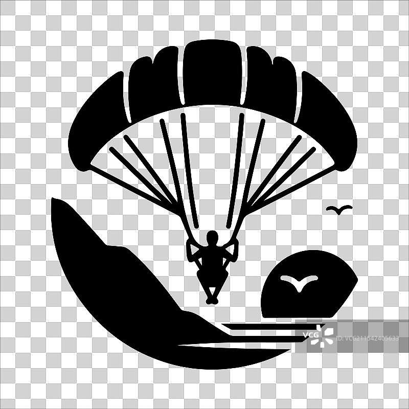 滑翔伞图标艺术图片素材
