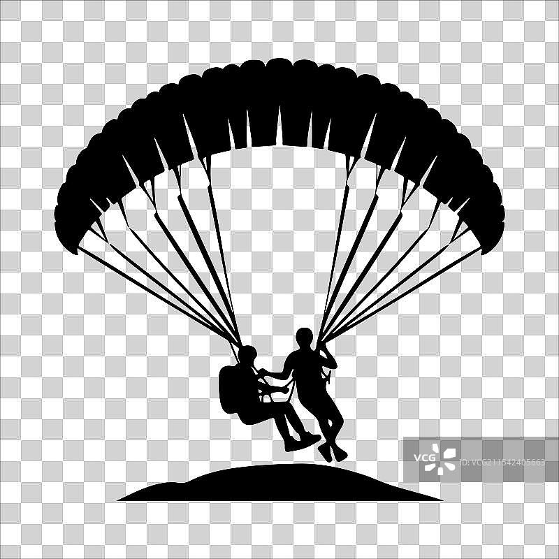 滑翔伞图标 EPS图片素材