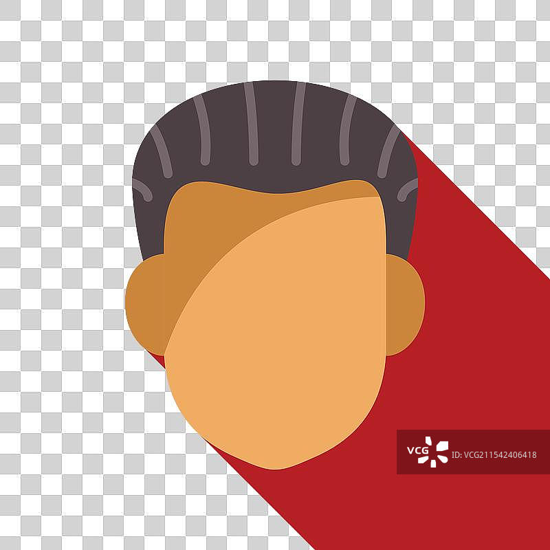 面无表情的短发男子图片素材