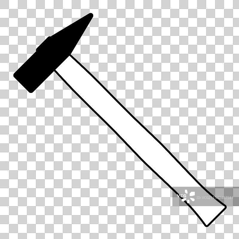 黑白锤子图片素材