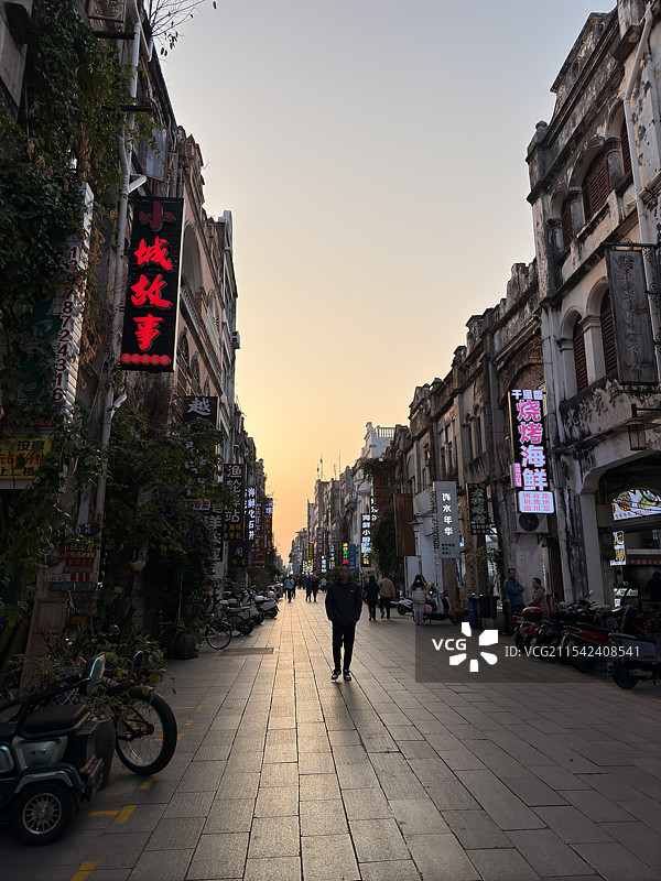 北海老街·黄昏图片素材