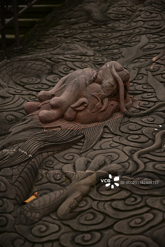 新都桂湖森林广场，天香园云外楼，浮雕，龙图片素材