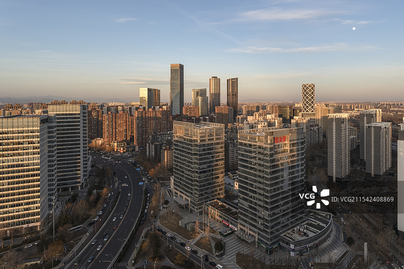 北京朝阳区望京绿地中心城市风光建筑群图片素材