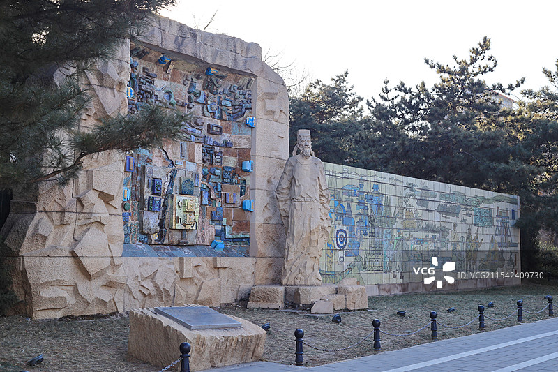 北京元土城遗址公园的雕塑图片素材