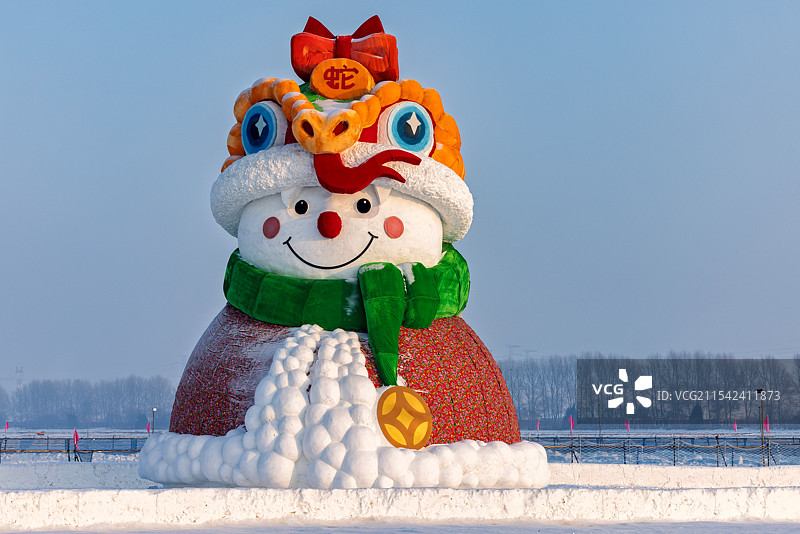 哈尔滨大雪人图片素材