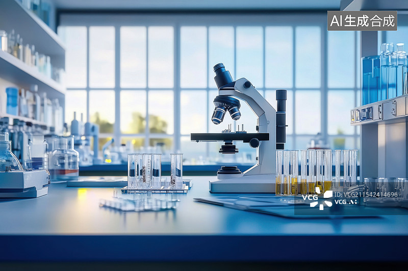 【AI数字艺术】科学实验室生物化学现代研究所图片素材