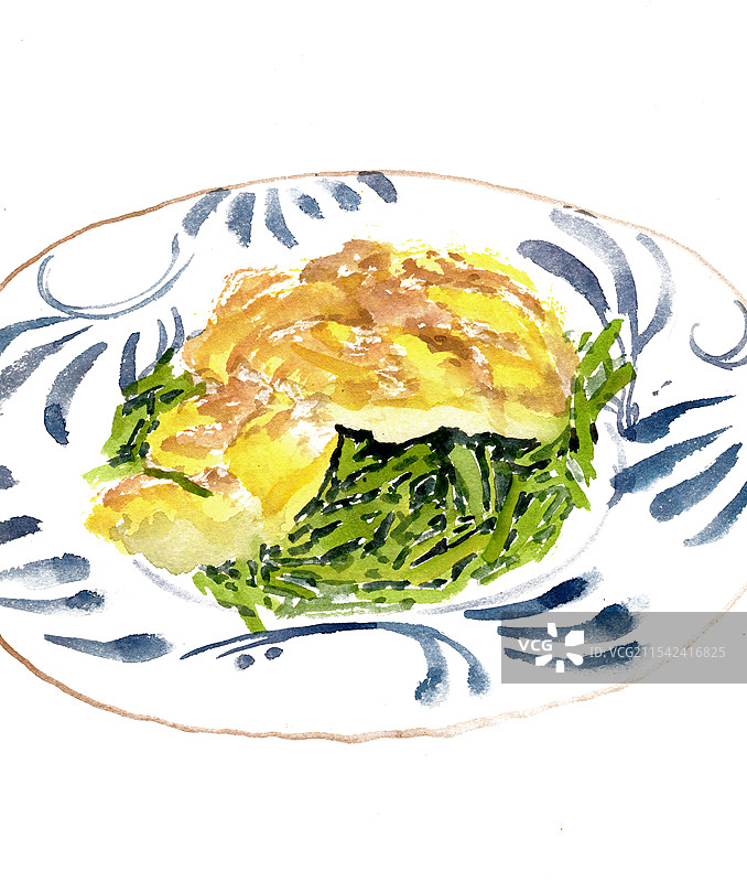 韭菜炒鸡蛋图片素材