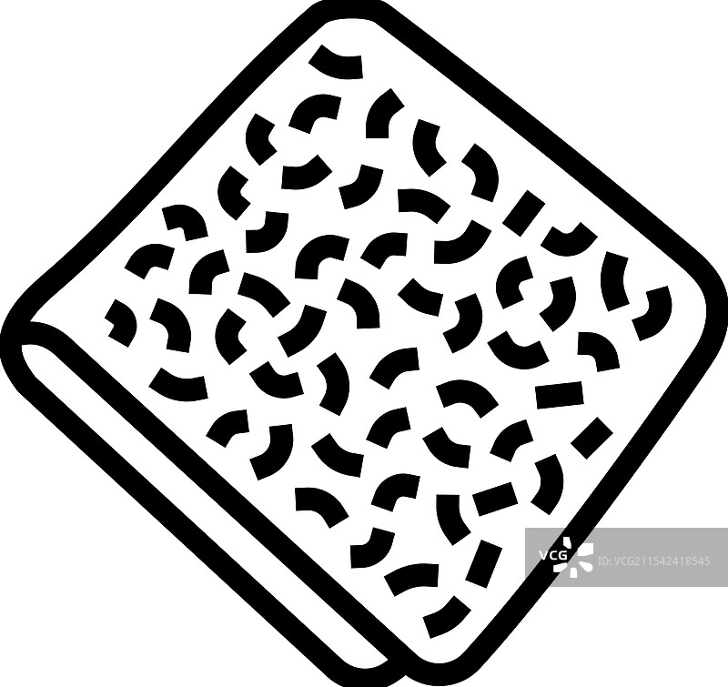 汽车护理用微纤维毛巾线条图标图片素材