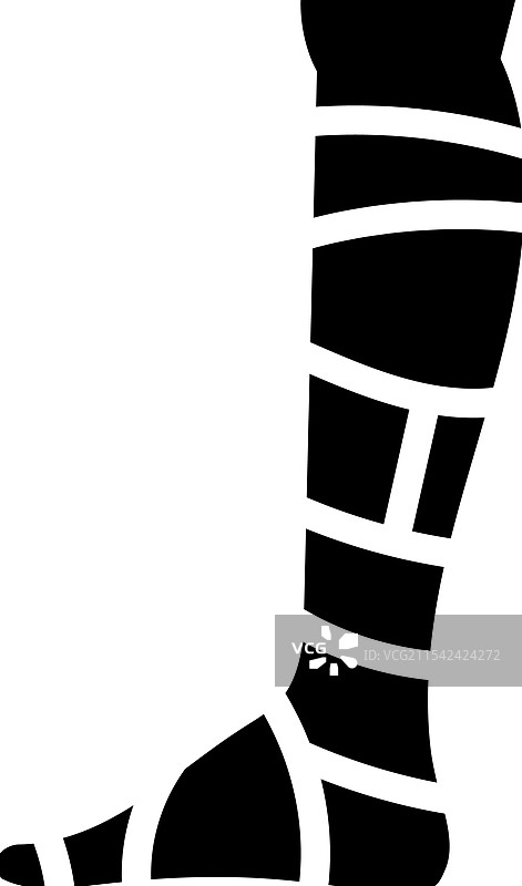 包扎的肢体骨折图标图片素材