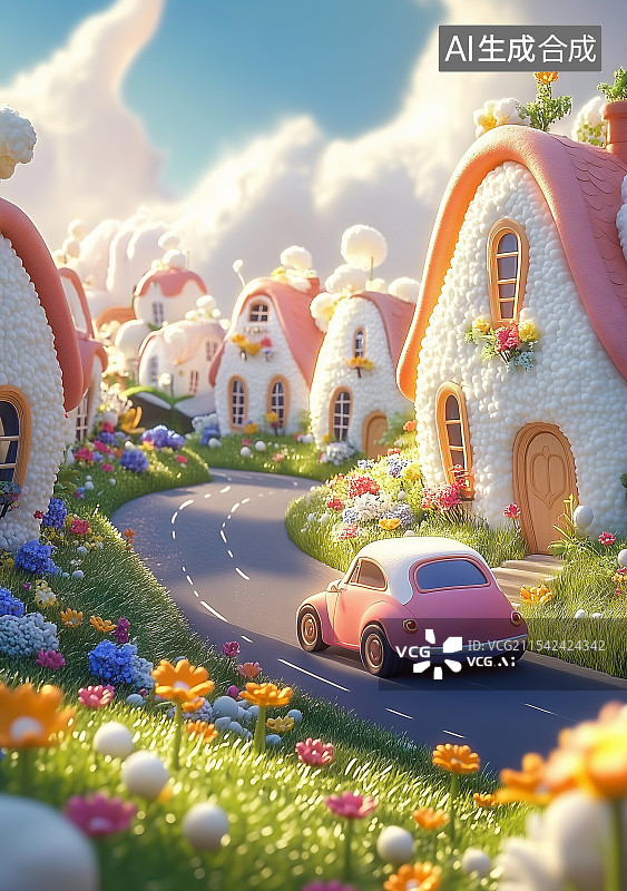 【AI数字艺术】春天的童话世界图片素材