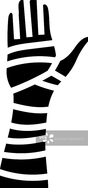 手臂骨折的石膏绷带图标图片素材