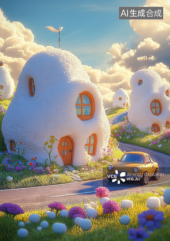 【AI数字艺术】春天的童话世界图片素材