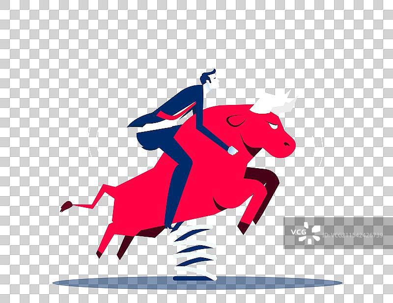 红牛牛仔竞技商业牛市图片素材