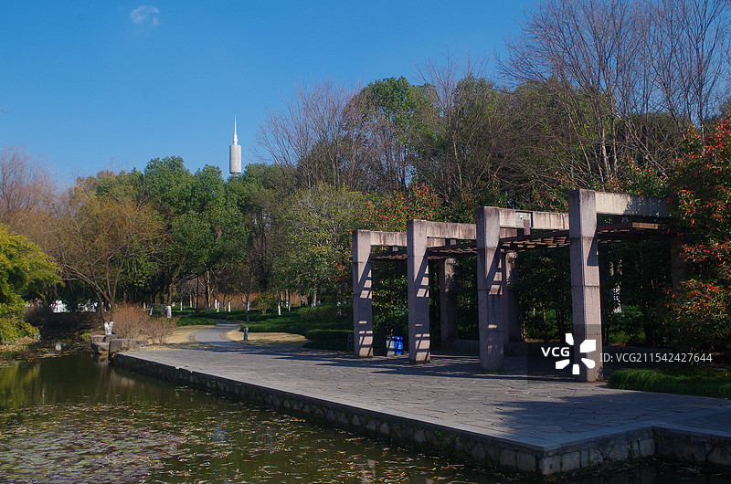 杭州城北体育公园冬季风光图片素材