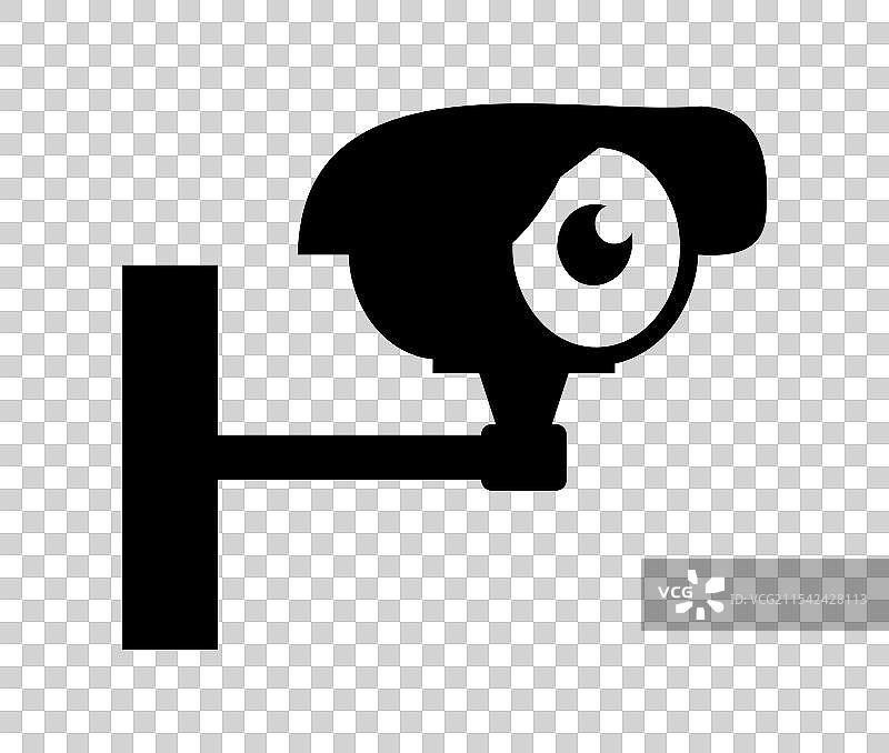 监控摄像头剪影图标设计图片素材