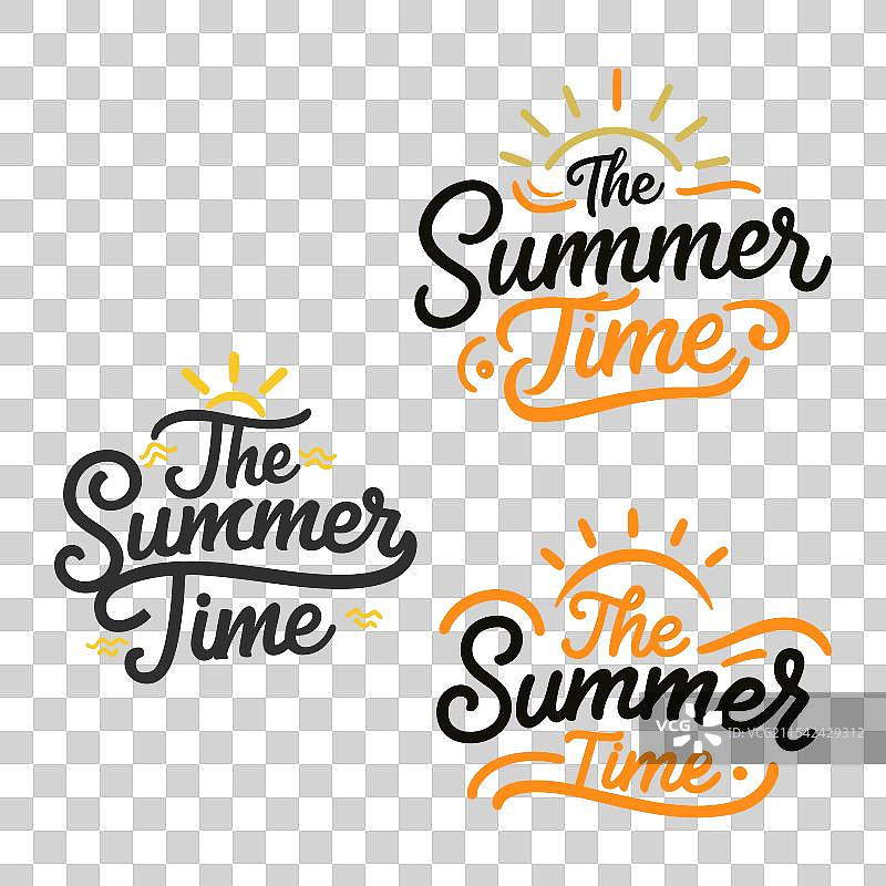 夏季时光排版标志图片素材