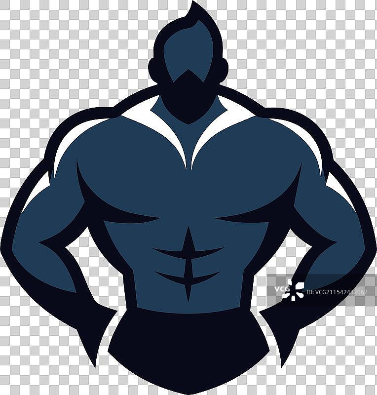 强壮的三色吉祥物标志图片素材