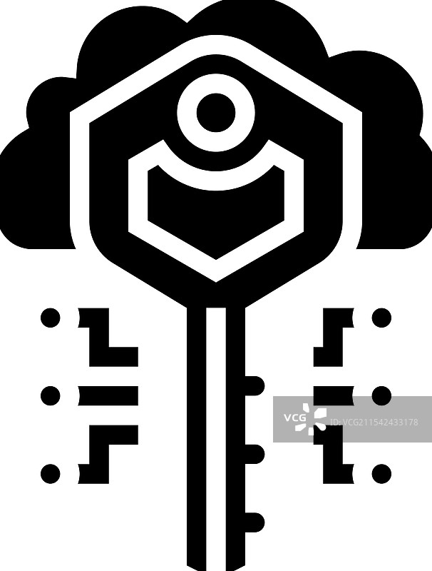 加密密钥云计算图标图片素材