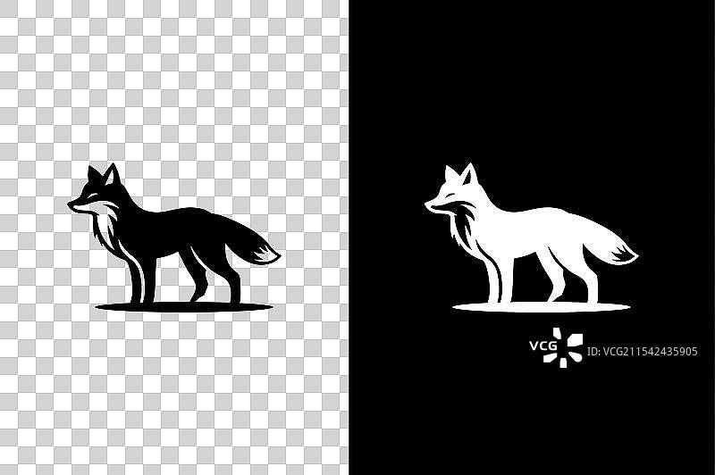 狐狸图标轮廓孤立图像图片素材