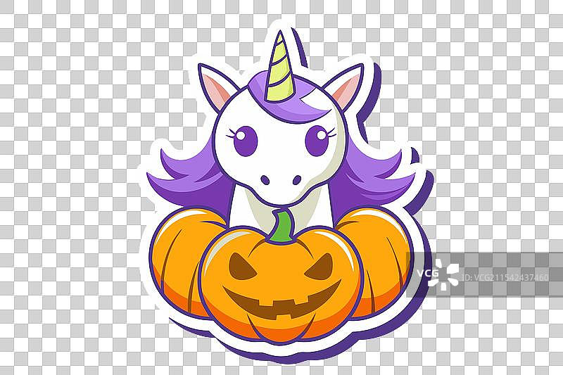 南瓜地里的独角兽图片素材