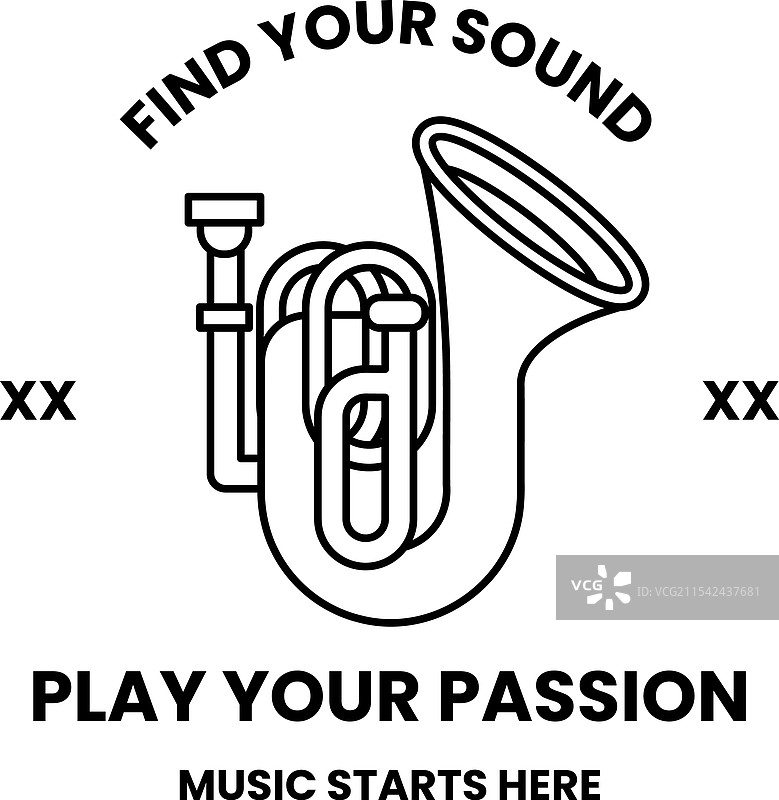 一只带有吹口的喇叭和背景图片素材