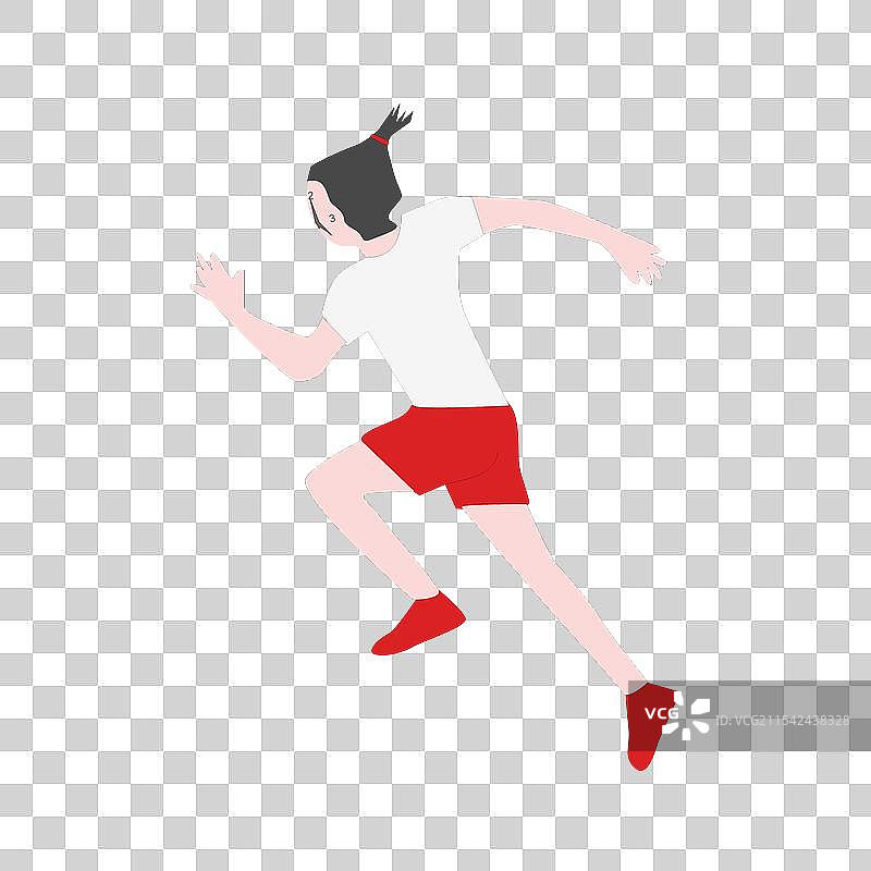 一位热爱跑步的女性图片素材