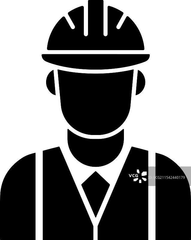 建筑工人或保安图标图片素材