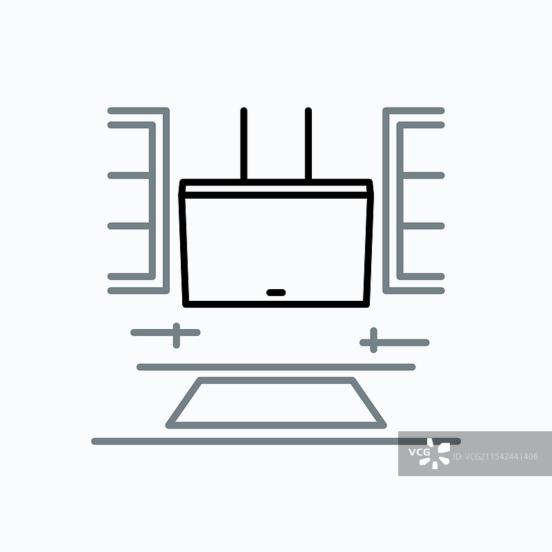 带有抽油烟机的灶台图片素材