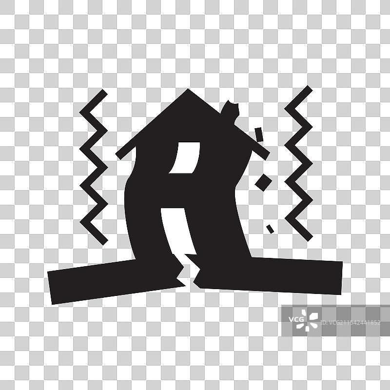 地震灾害中房屋摇晃图片素材