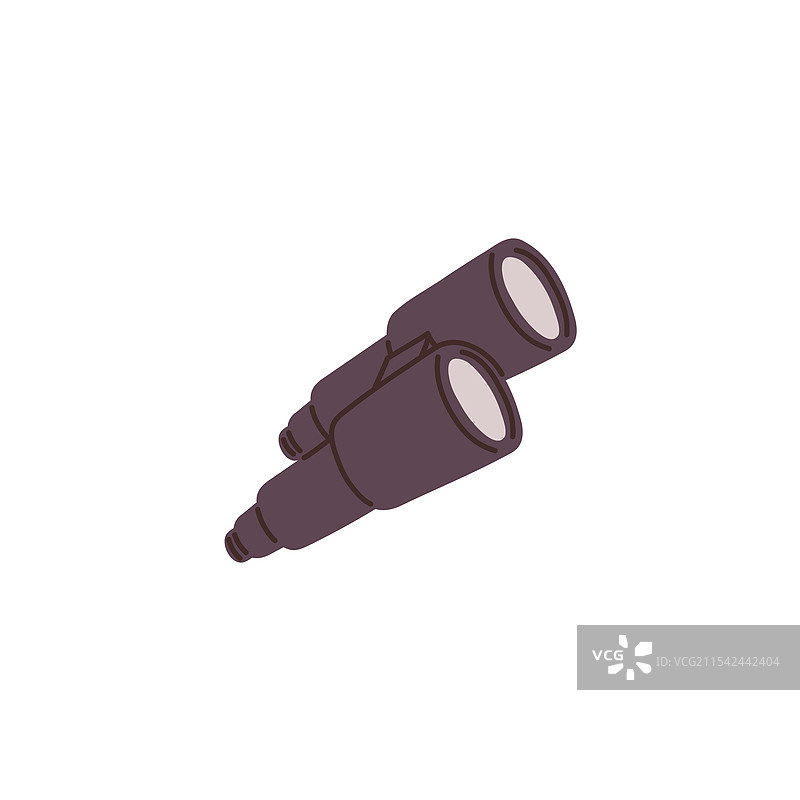 户外卡通平面双筒望远镜图标图片素材