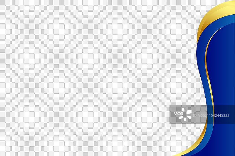 蓝色和金色波浪曲线边框用于页脚和页眉图片素材