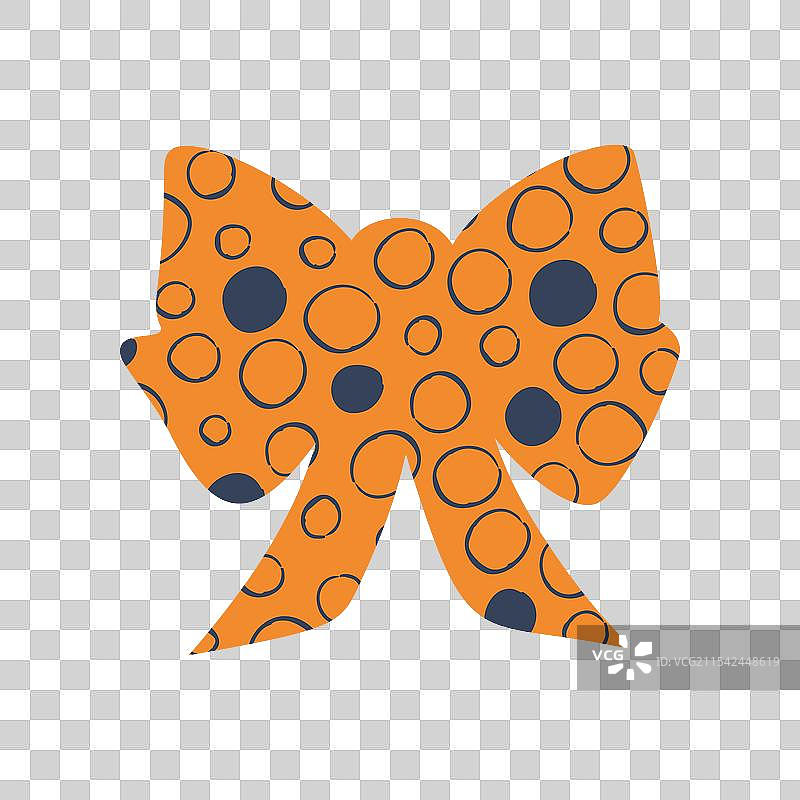 一条平铺的复古纹理蝴蝶结或丝带图片素材