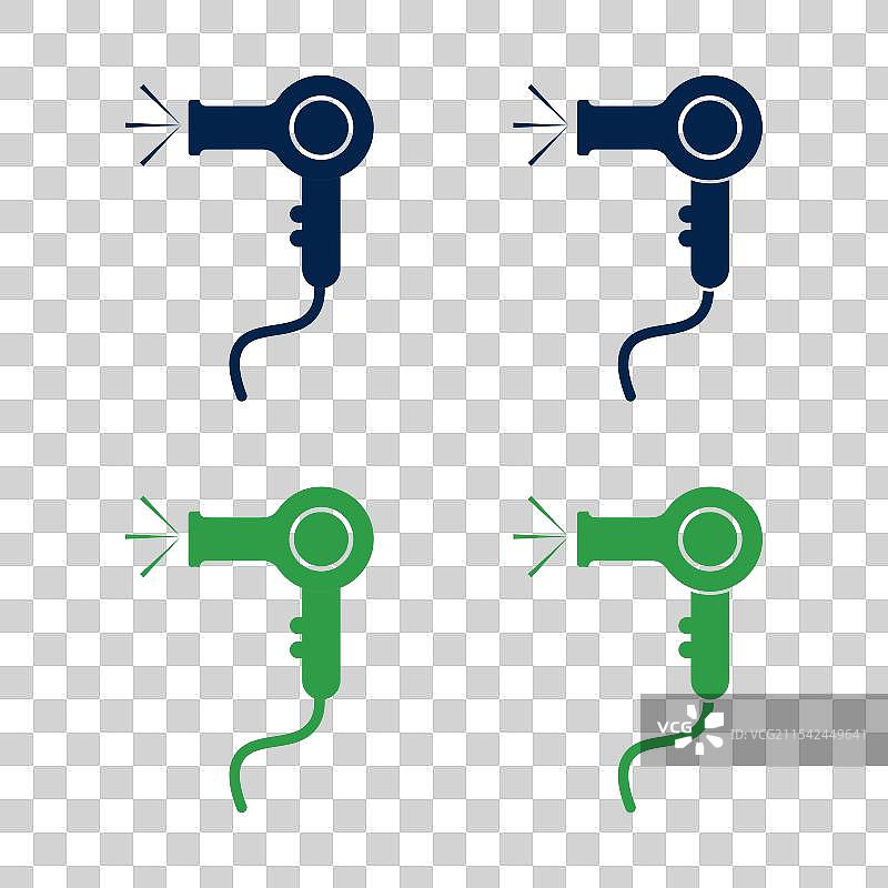 吹风机图标，线条艺术风格图片素材