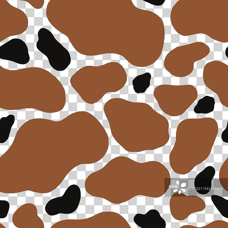 长颈鹿动物无缝图案与斑点纹理图片素材