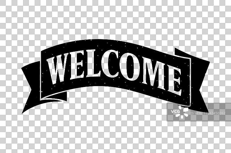 带有星星装饰的盛大欢迎横幅图片素材