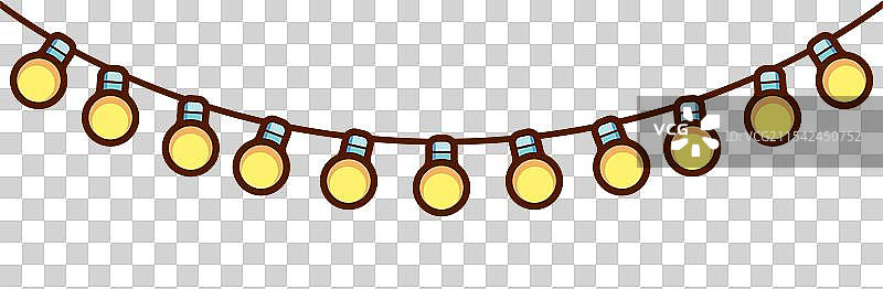 可爱的卡通串灯 - 装饰派对用图片素材