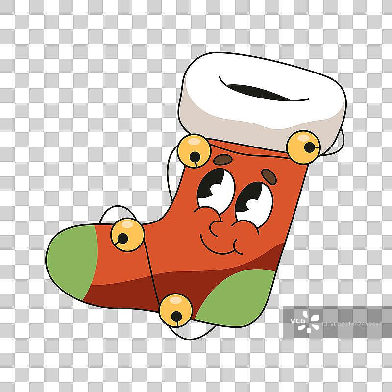 圣诞节或新年礼物袜子图片素材