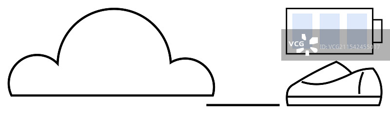 云电池与能源效率概念图片素材