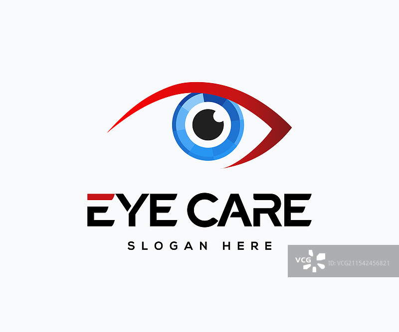 数字眼睛标志设计与眼部护理标志设计图片素材