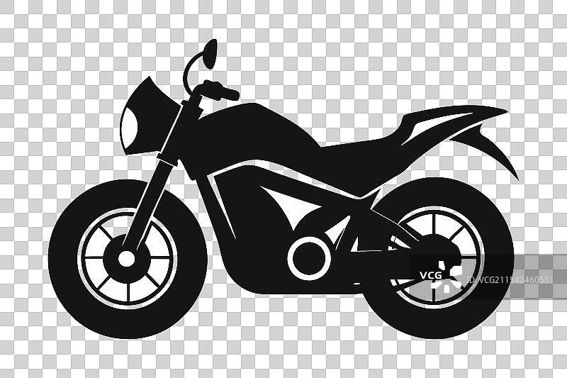 摩托车剪影图片素材