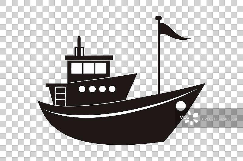 帆船的轮廓图图片素材