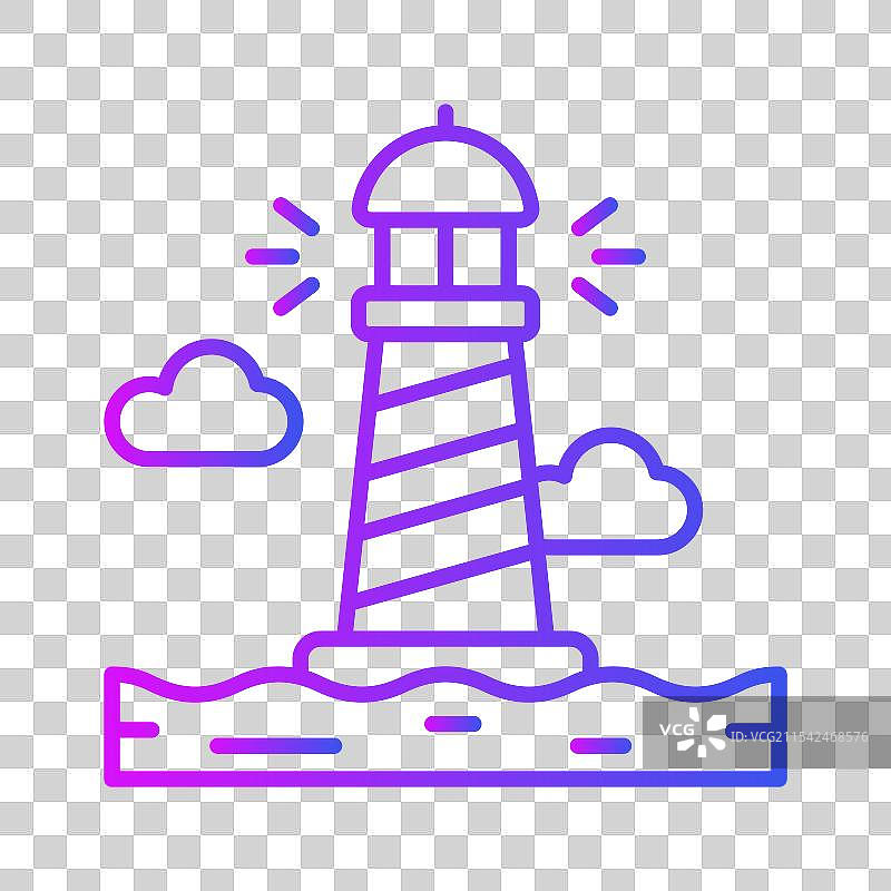 一个包含警示灯的塔楼，用于警告或提醒图片素材