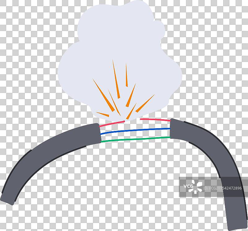 损坏的破线卡通图图片素材