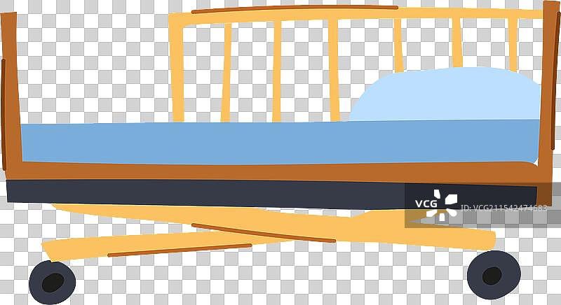 手动医院床卡通图像图片素材